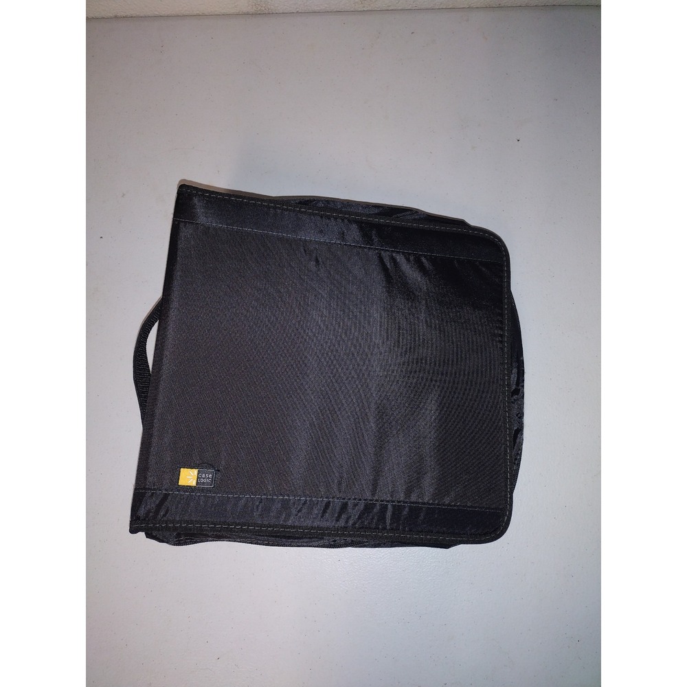 Case Logic Black Nylon CD DVD Storage Binder Zippered Media Case with Handle